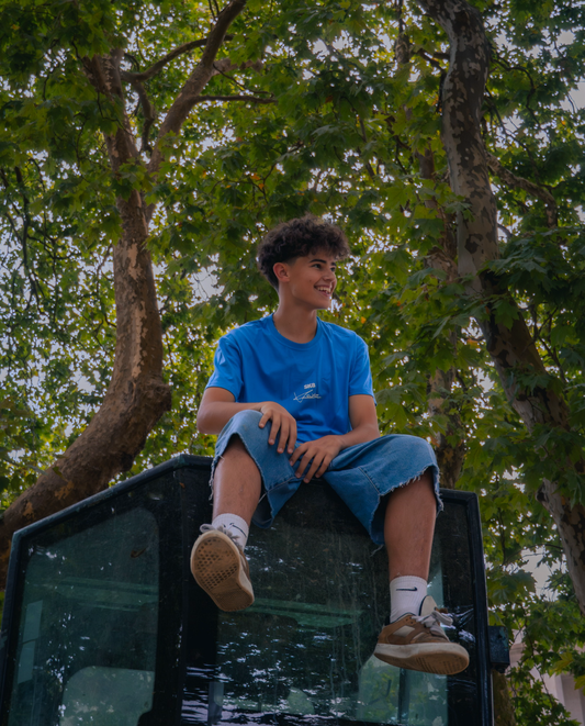 Letters Tee (Blue)